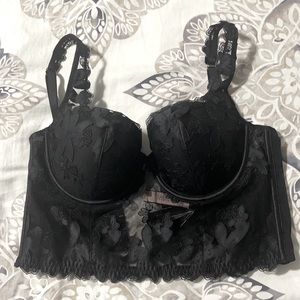 Victoria Secret Black Lace Corset Bra